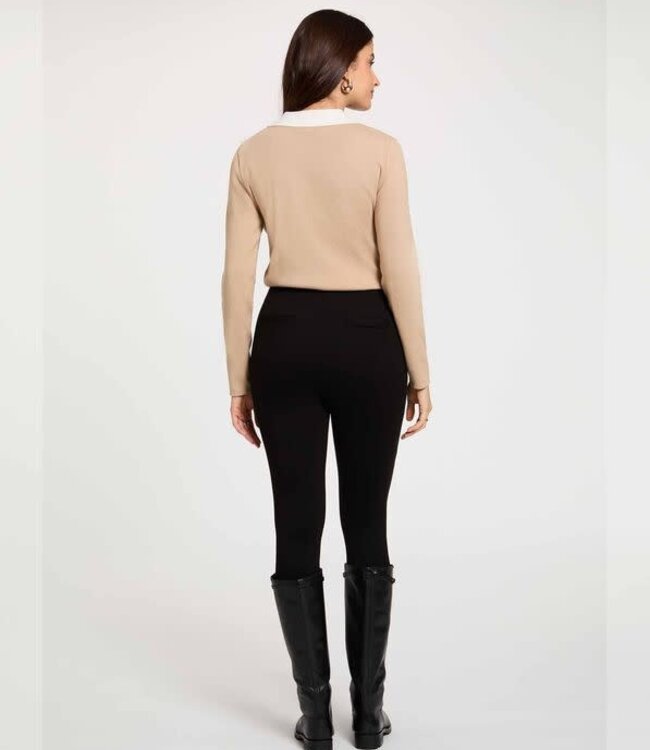 Morgan Trui met omgeslagen kraag 262-MCIL Beige