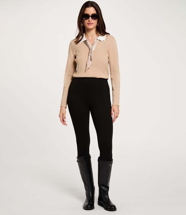 Morgan Trui met omgeslagen kraag 262-MCIL Beige