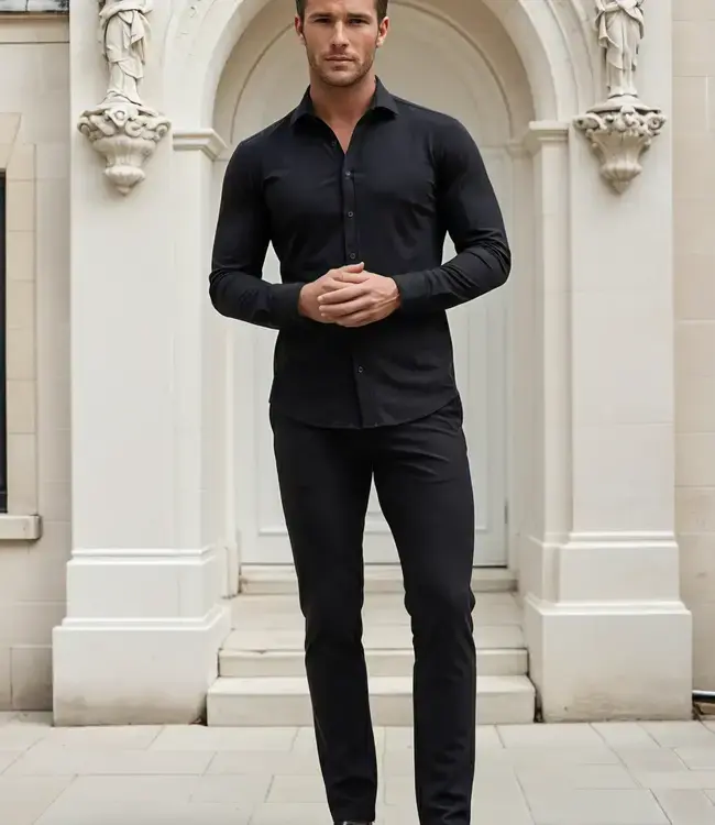 MI PIACE Travel Men Broek 202004 Black Lengte 34