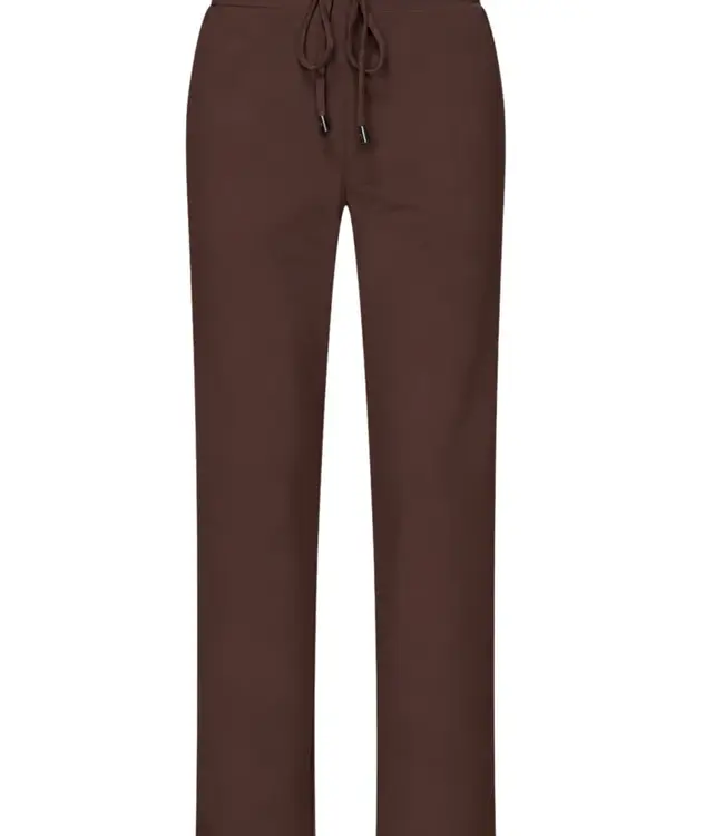MI PIACE Bonded Travel Broek Slim fit 202753 Espresso