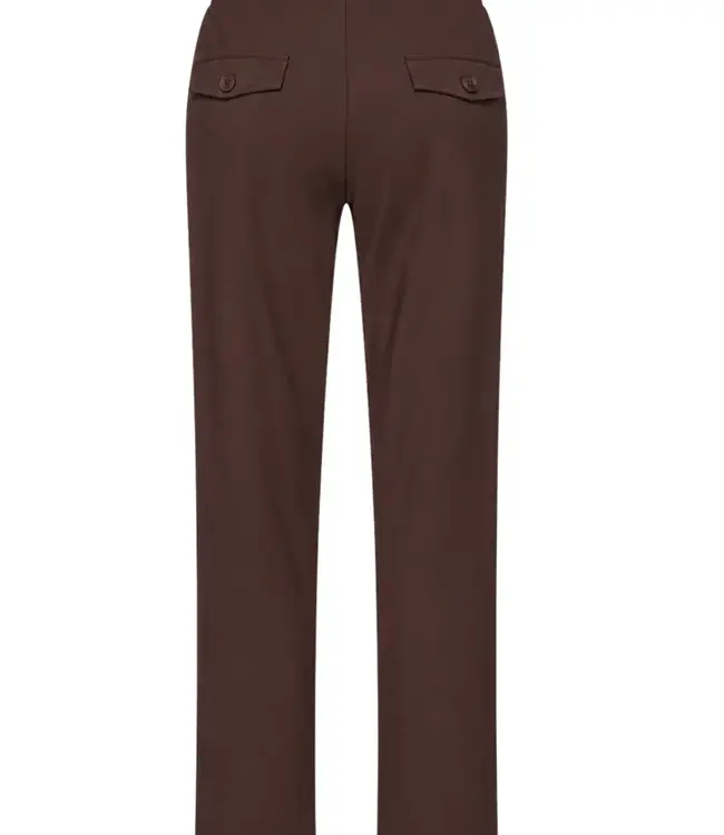 MI PIACE Bonded Travel Broek Slim fit 202753 Espresso