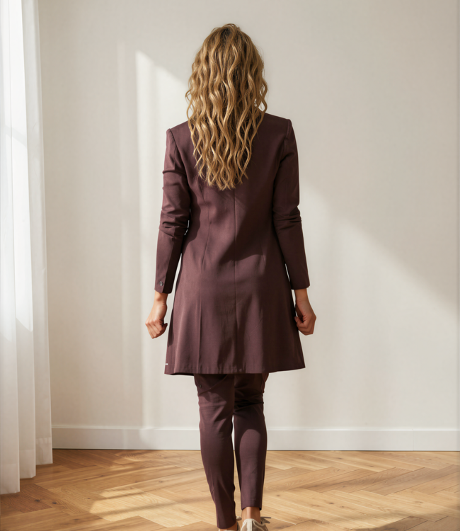 MI PIACE Travel Lange Blazer Uni 2132 Espresso