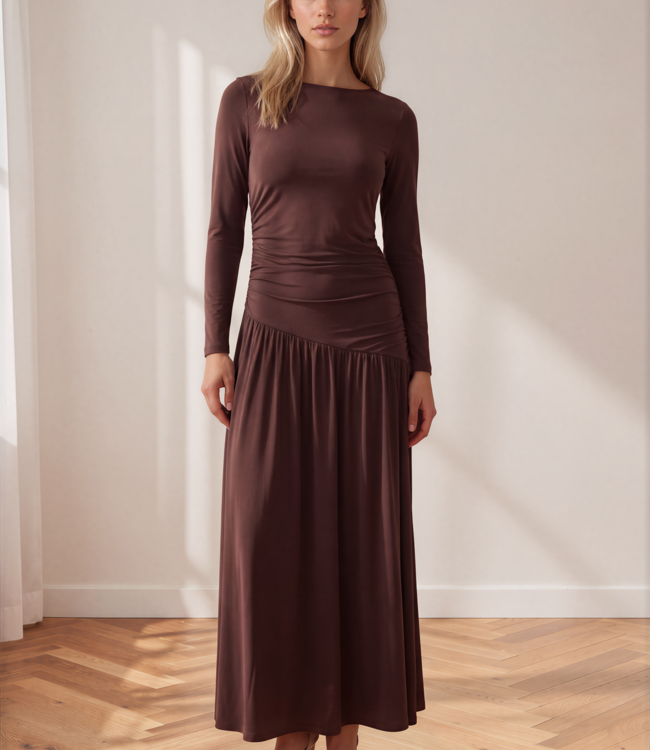 MI PIACE Travel Dress Lang Light Uni 202867 Espresso