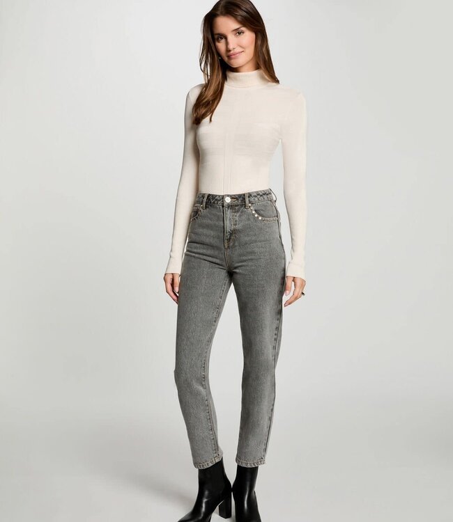 Morgan Long-sleeved jumper turtleneck wine 132-Mentos Ivoor