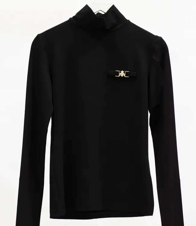 MELISSA OOSTERWOLDE Top Elara Lange Mouw EC2626 Black