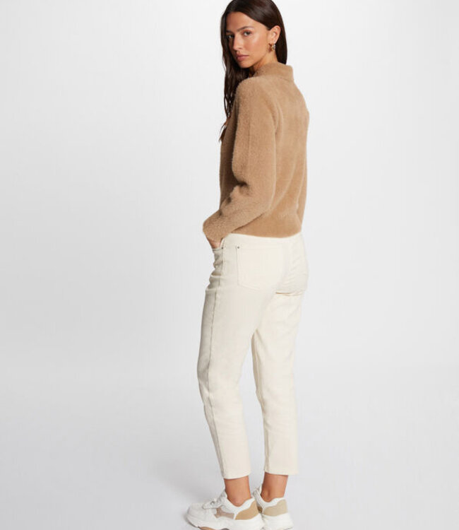 Morgan Vest met Lange Mouwen en Reverskraag 232-Mdomi  Camel