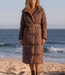 Winterjas Gewatteerde Lang Do Coat 7516 Brown