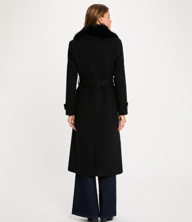 Morgan Belted Long Coat 262-Gpeaks Black