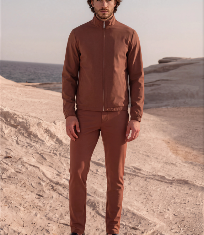 MI PIACE Travel Men Jacket Reversible 202062 Brown Stone | Black