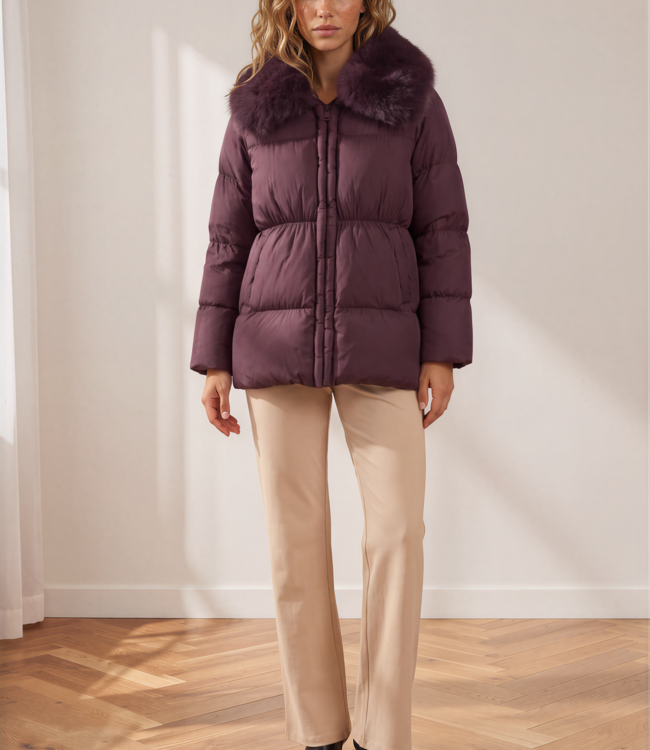 MI PIACE Dames Winterjas 7667 Bordeaux