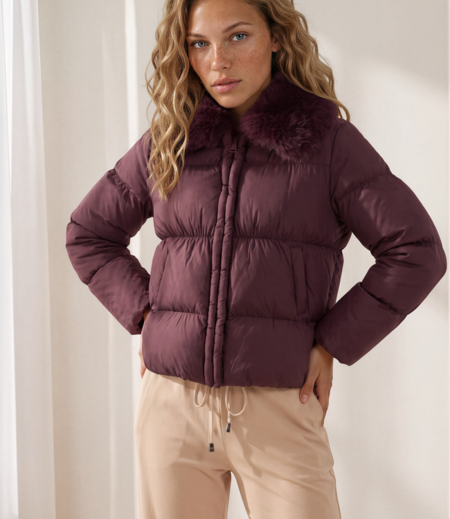 MI PIACE Dames Winterjas 7667 Bordeaux