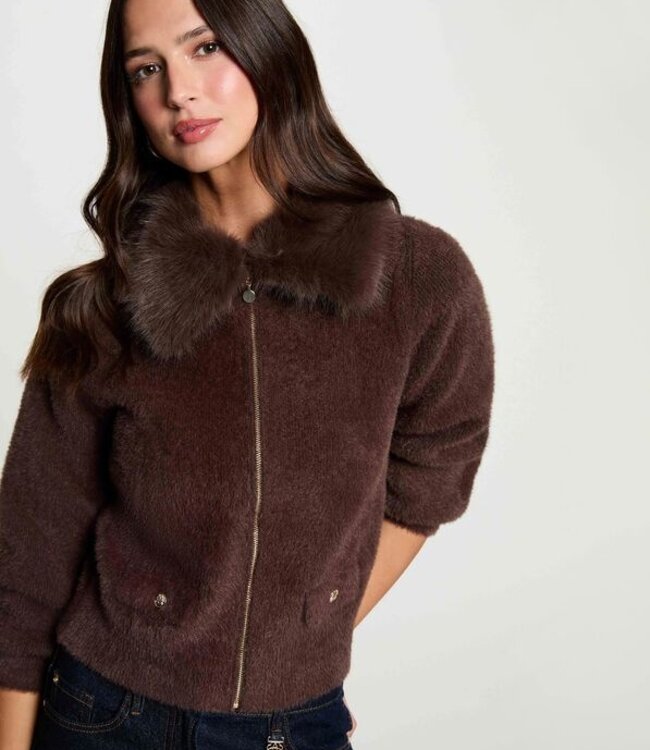 Morgan Jacket with fur 262-Mbobby Coffee