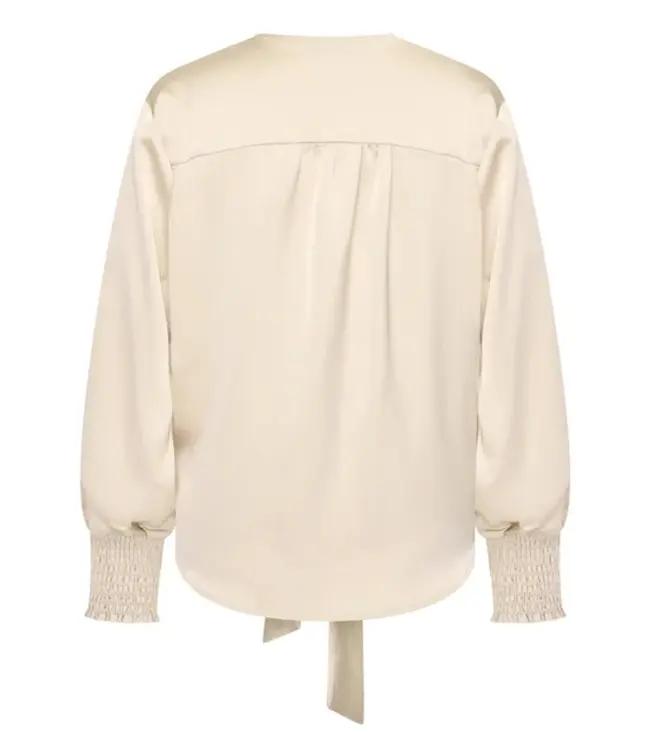 MI PIACE Blouse Knotted Satin  202910 Sand