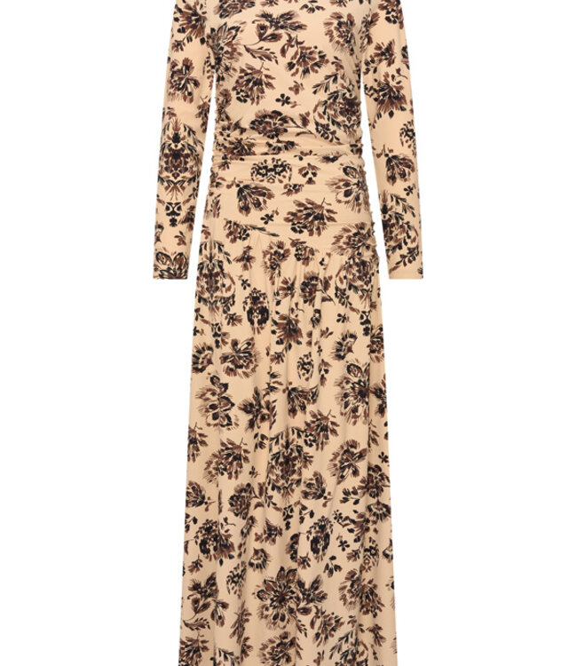 MI PIACE Travel Dress Light Ornamental Flowers Print 202867 Sand