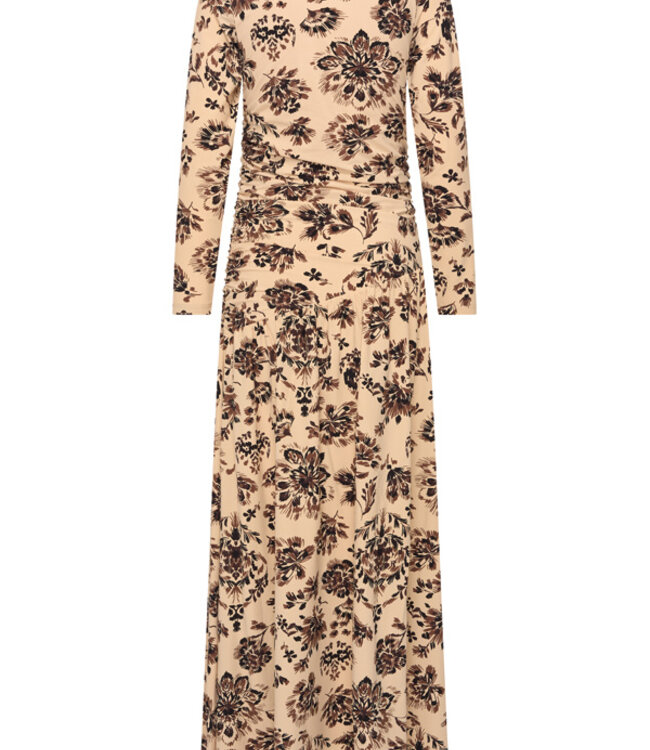 MI PIACE Travel Dress Light Ornamental Flowers Print 202867 Sand
