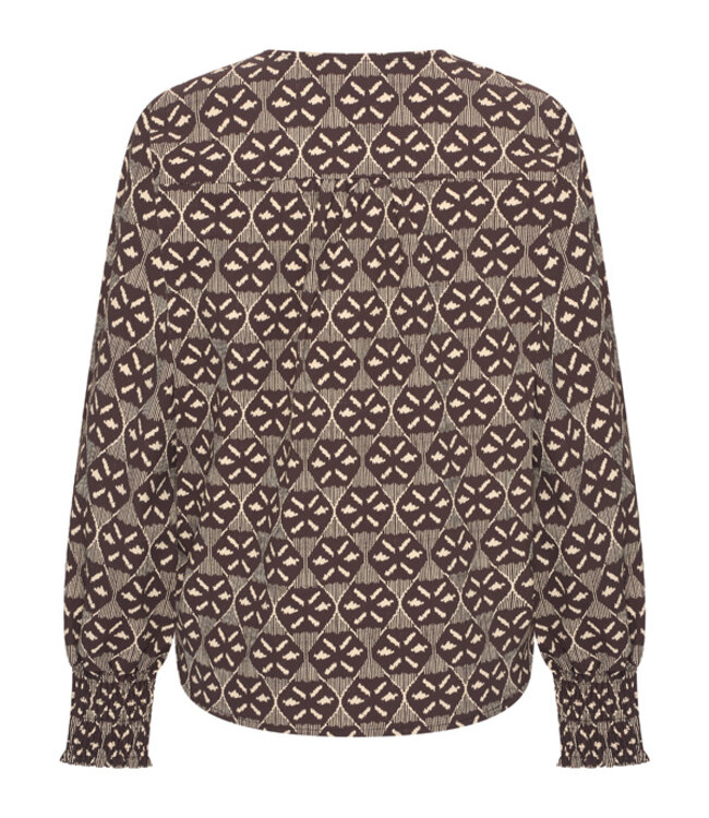 MI PIACE Travel Top Knotted Harvest Ikat Print 202898 Espresso