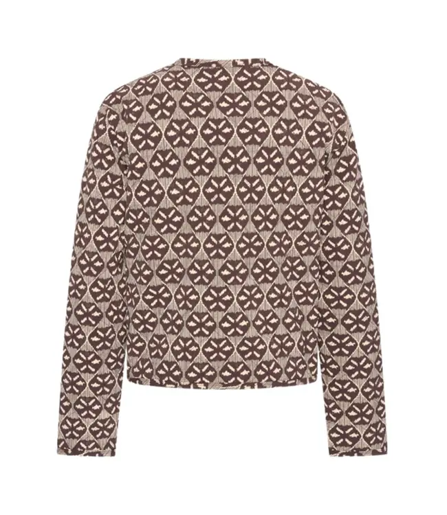 MI PIACE Travel Stepped Jacket Harvest Ikat Print 202811 Espresso