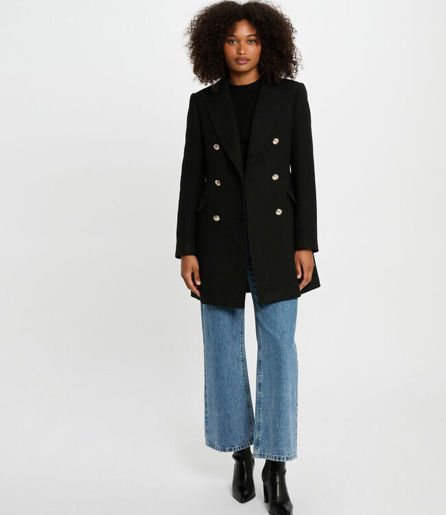 Morgan Mi-length Coat With Buttons 252-Gcha Black