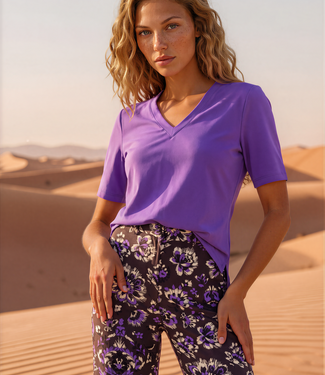 MI PIACE Travel T-shirt V-hals Uni 202271 Winter Purple