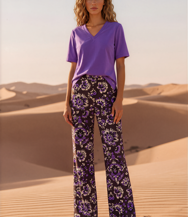 MI PIACE Travel T-shirt V-hals Uni 202271 Winter Purple