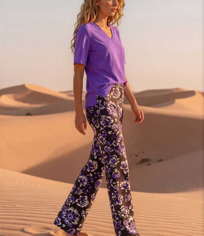 MI PIACE Travel T-shirt V-hals Uni 202271 Winter Purple