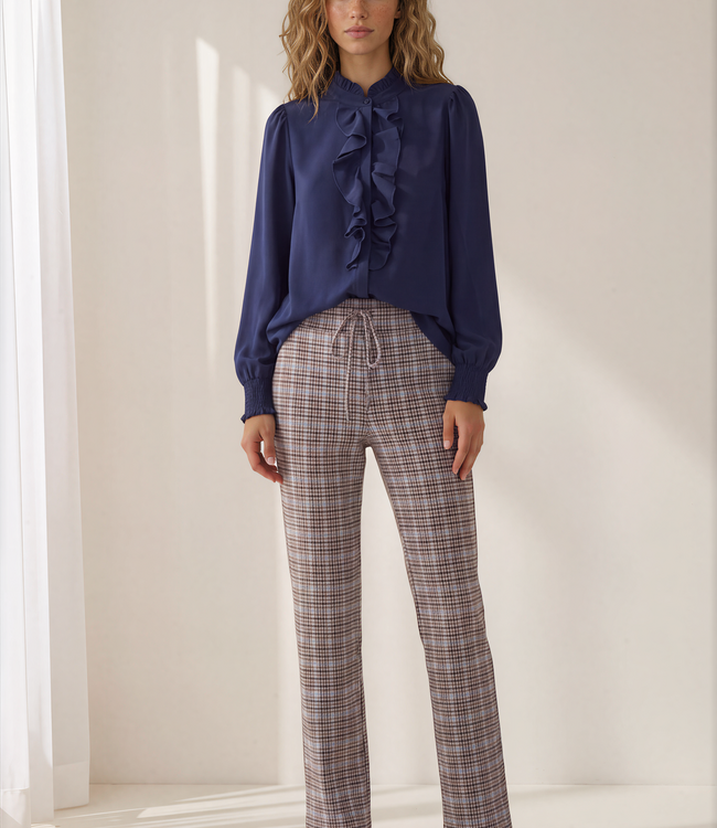 MI PIACE Travel Blouse Ruffle 202930 Dark Blue
