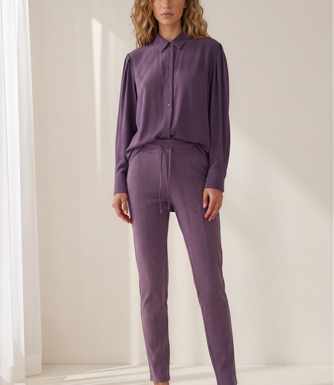 MI PIACE Travel Blouse Light Uni 202863 Plum Perfect