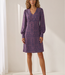 MI PIACE Travel Jurk Puff Sleeves Brique Baroque Print 202876 Plum Perfect