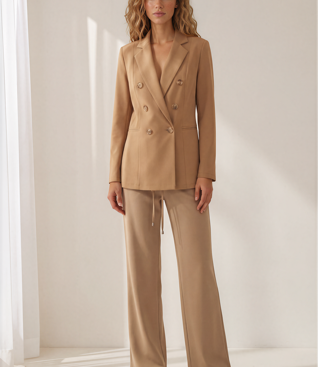 MI PIACE Travel Blazer Double Breasted Bonded Uni 202237 Kangaroo