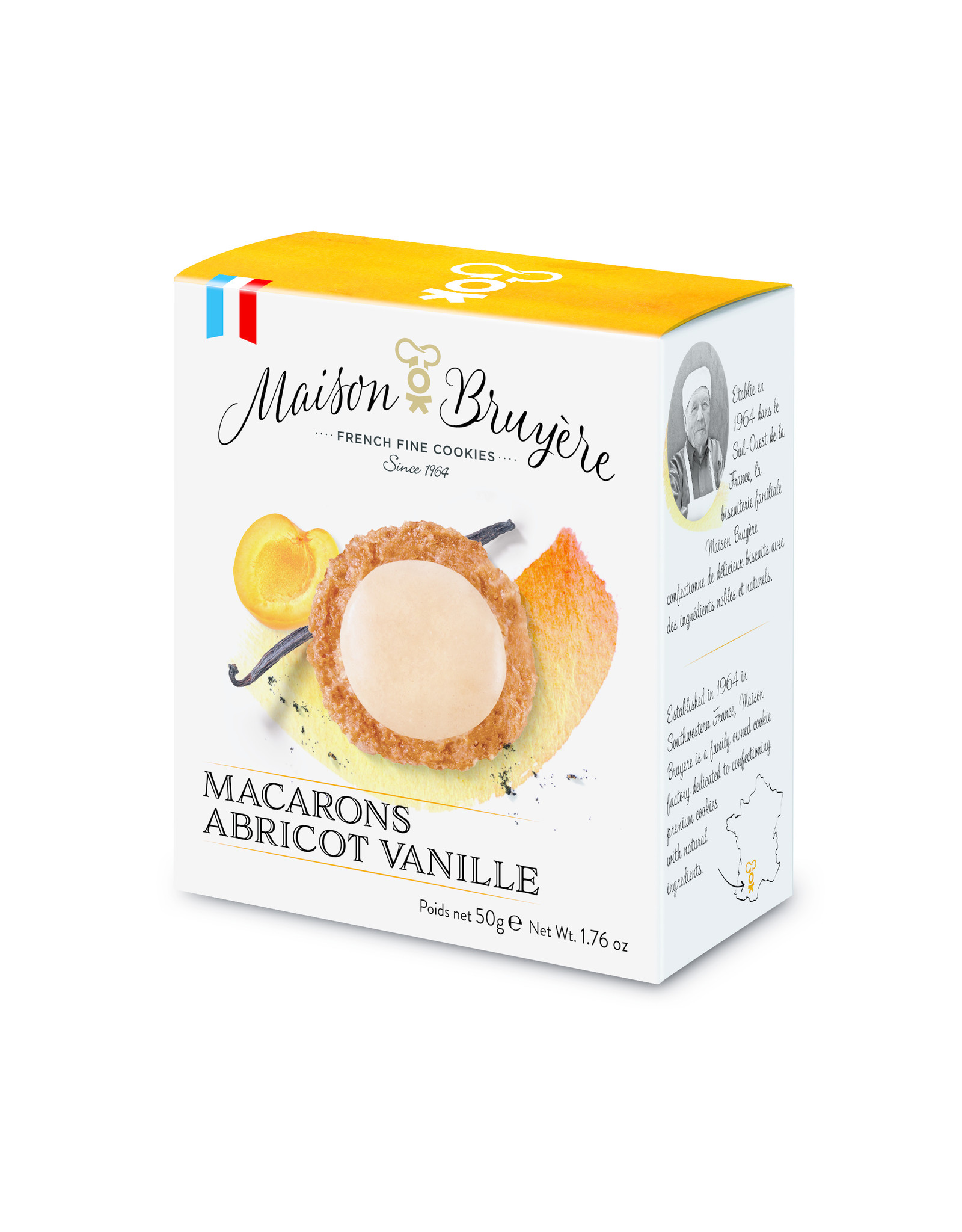 Maison Bruyere Apricot vanilla macaroons 100g