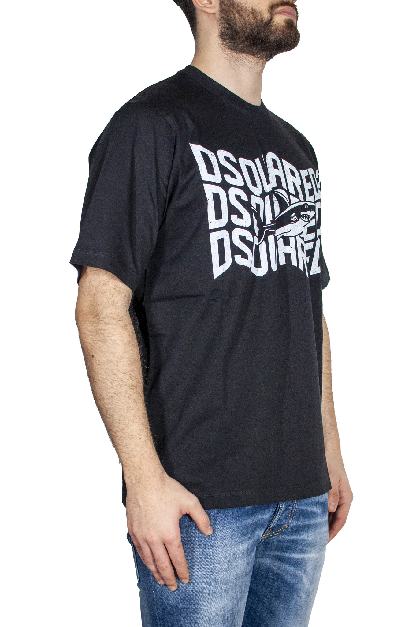 DSQUARED2: cotton t-shirt - Black  Dsquared2 t-shirt S74GD1156S23009  online at