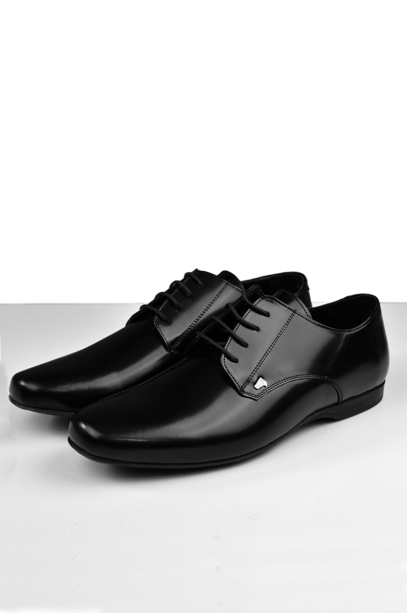 shiny black shoes