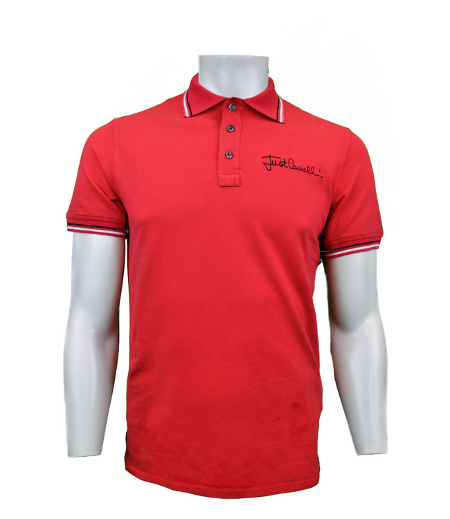 Just Cavalli Rotes Poloshirt Montenapoleone