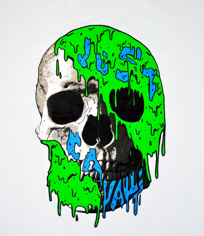 Just Cavalli T-shirt bianca con teschio