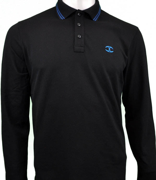 Just Cavalli polo nera a maniche lunghe