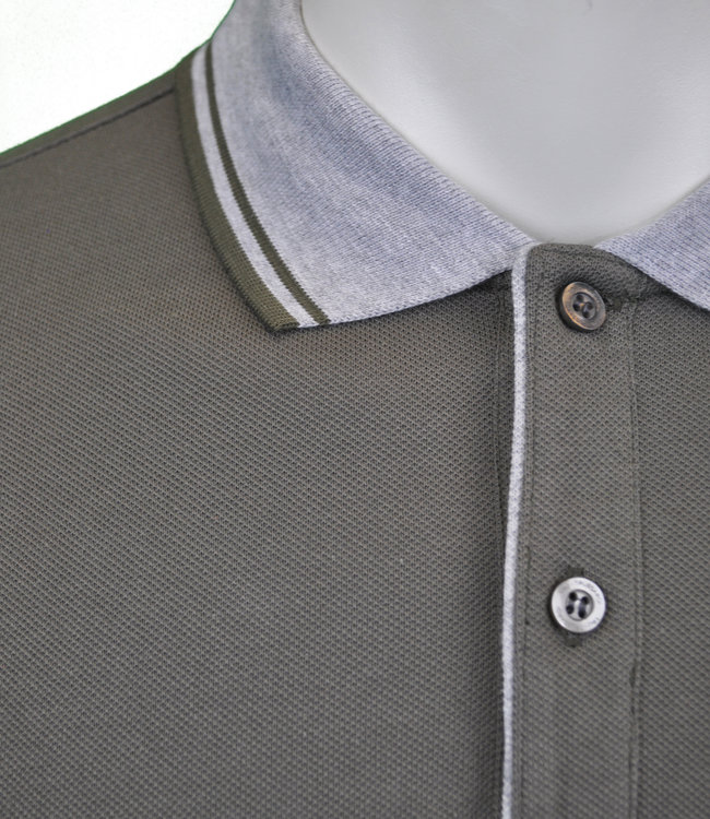 Tru Trussardi  military green polo shirt