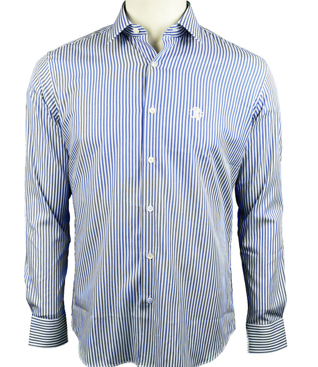 Roberto Cavalli blau & weiss Hemd