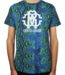 Roberto Cavalli T-shirt Blue & Green in Snake Print