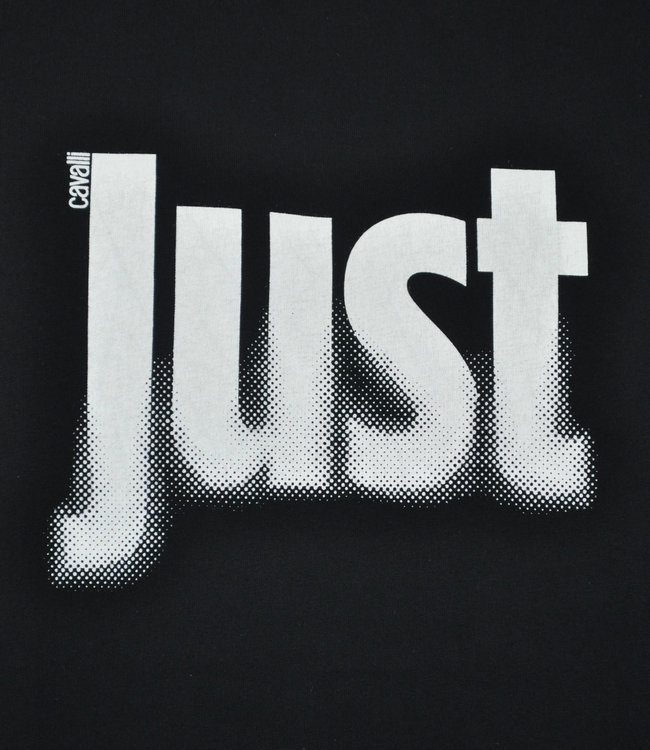 Just Cavalli Maglietta Nera con Stampa