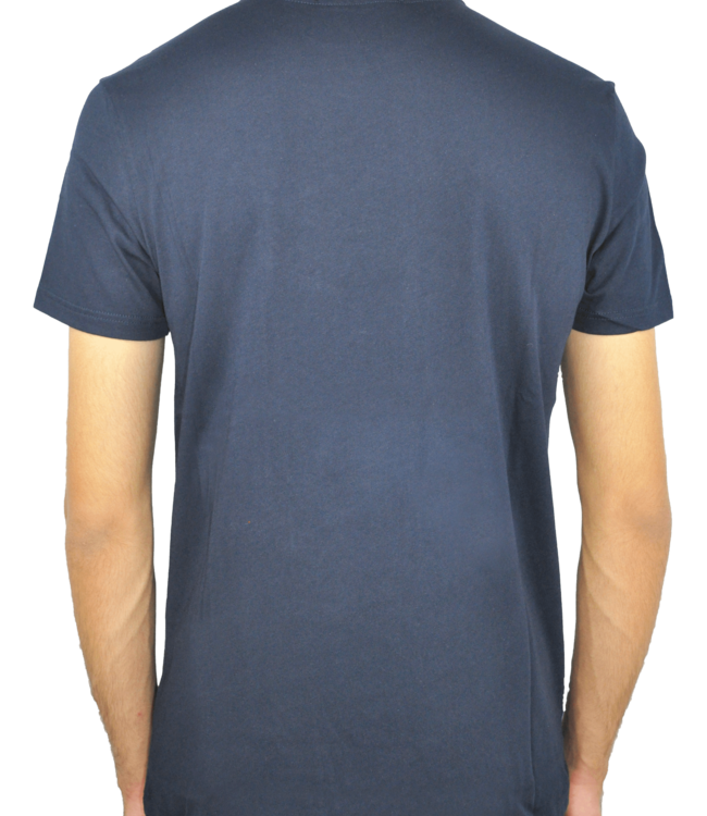 Roberto Cavalli Marineblaues T-Shirt mit Tigerdruck