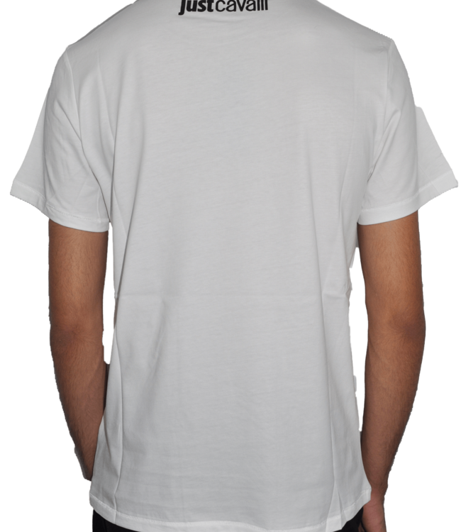 Just Cavalli White T-shirt with Tiger Graphic Print