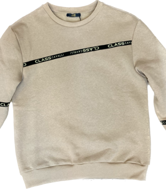 Class Cavalli Sweater - Beige with label appliqué