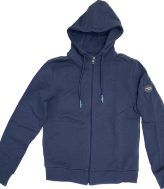 Class Cavalli Navy  hoodie with zip 100% cotton