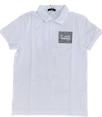 Class Cavalli Weisses Poloshirt mit Logo