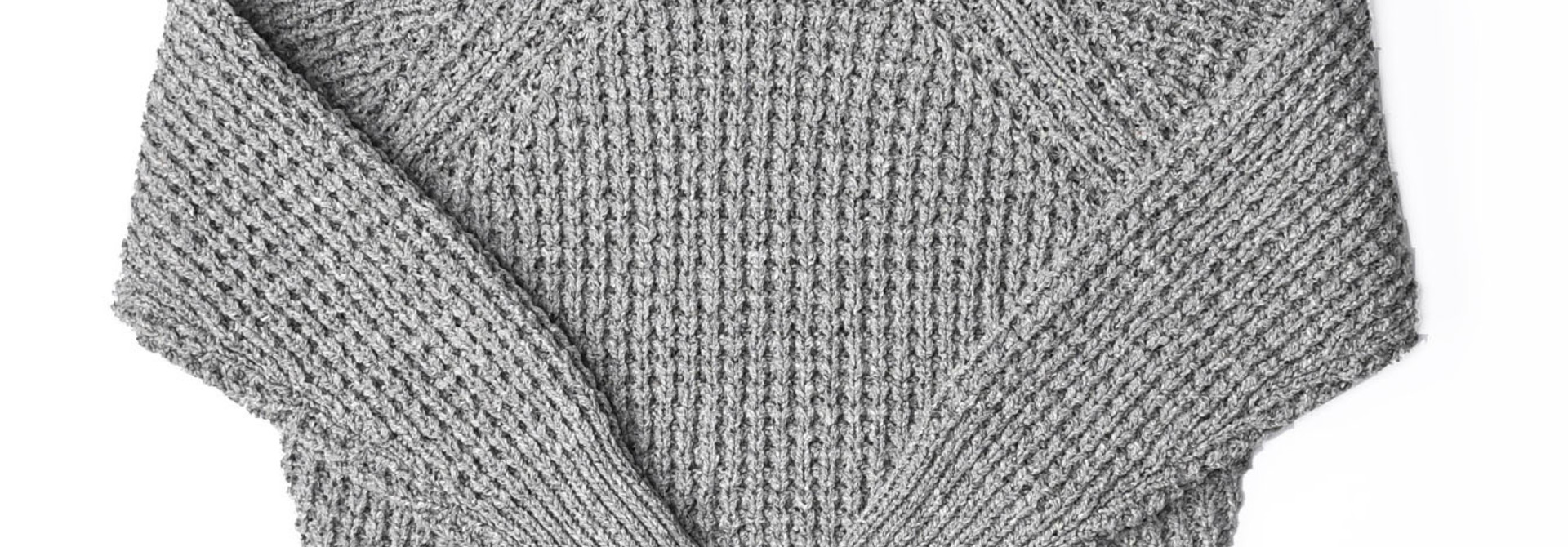 Cotton Knit-sew Big Waffle Sweater