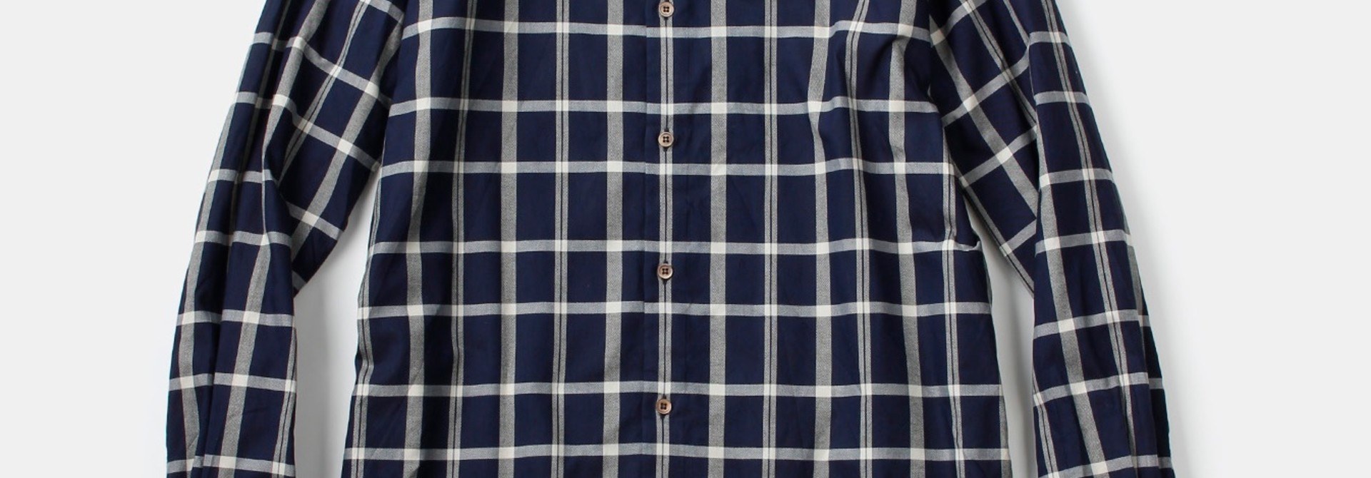 WH Indigo Oxford 908 Round Collar Shirt