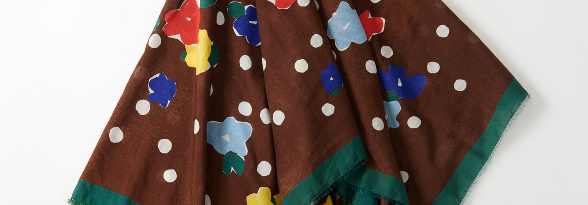 WH Khadi Silk Dots Flower Furoshikii