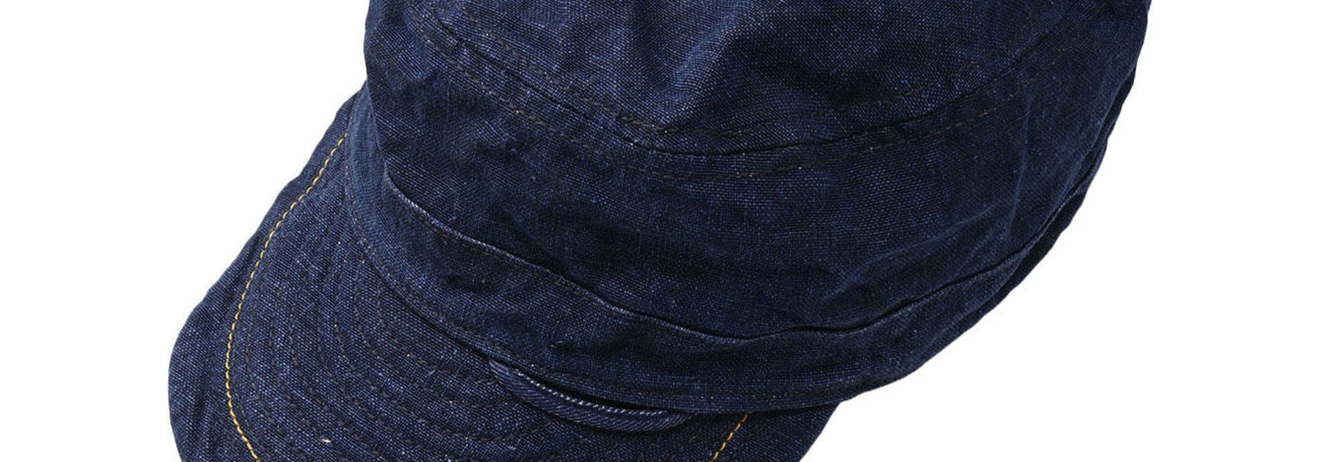 Indigo Linen Duck Work Cap (0421)