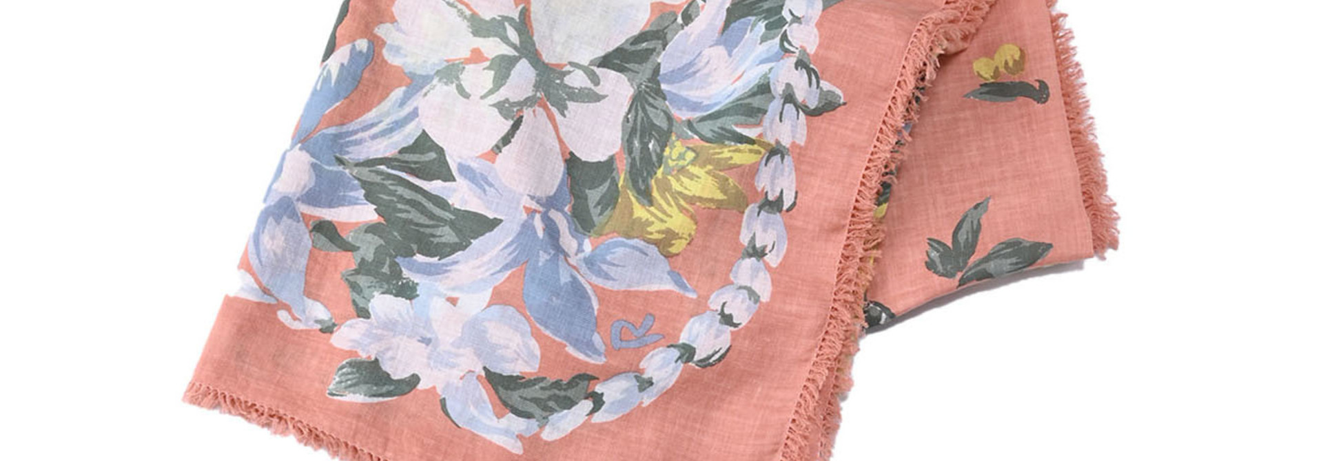Organic Supima Cotton Aloha Flower Wreath Furoshikii 2 (0621)