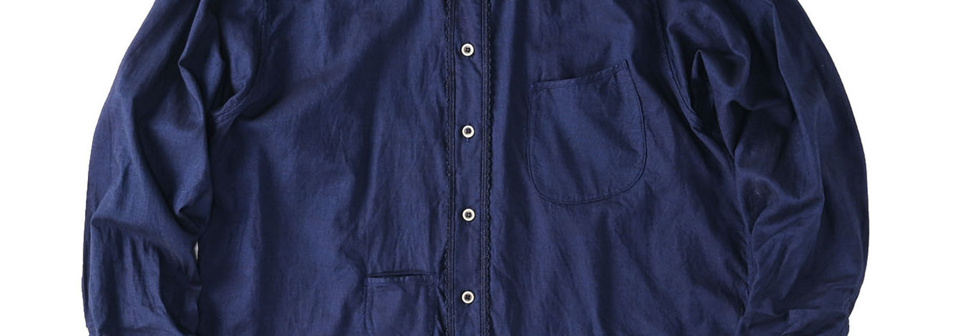 Indigo Thin Oxford 908 Ocean Lace Shirt (0621)